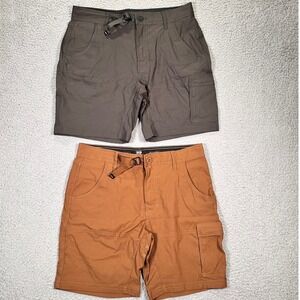 Prana Stretch Zion Mens Size 32/08 LOT of 2 Shorts Cargo Gorpcore Hiking Outdoor